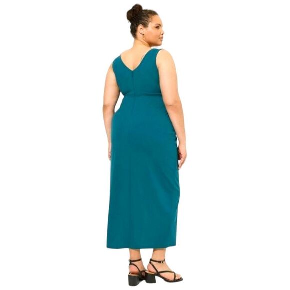 I'm TORRIDโPlus Size Maxi Stretch Crepe V- Neck Column Dress Size 20 - Picture 8 of 16